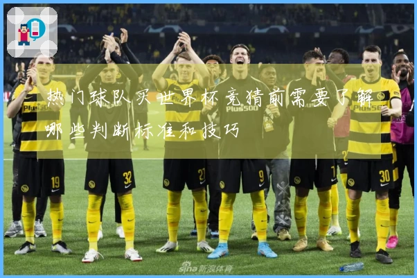 热门球队买世界杯竞猜前需要了解哪些判断标准和技巧